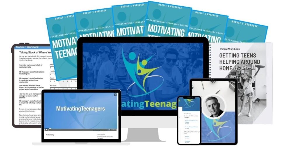 Mock up of digital motivating teenagers course